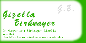 gizella birkmayer business card